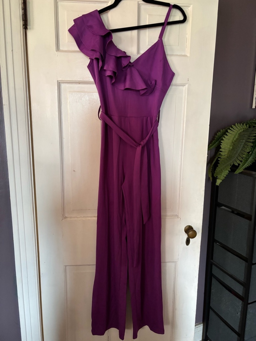 Ruffle sleeve jumpsuit